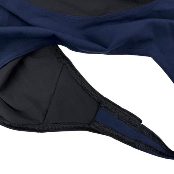 Lululemon Nulu Asymmetrical Bodysuit In Black / True Navy Size 12 - Picture 7 of 8